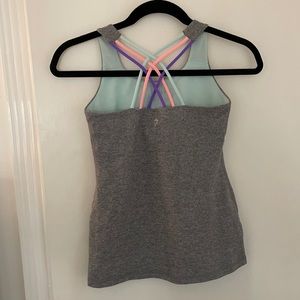 Ivivva cross back tank grey 12